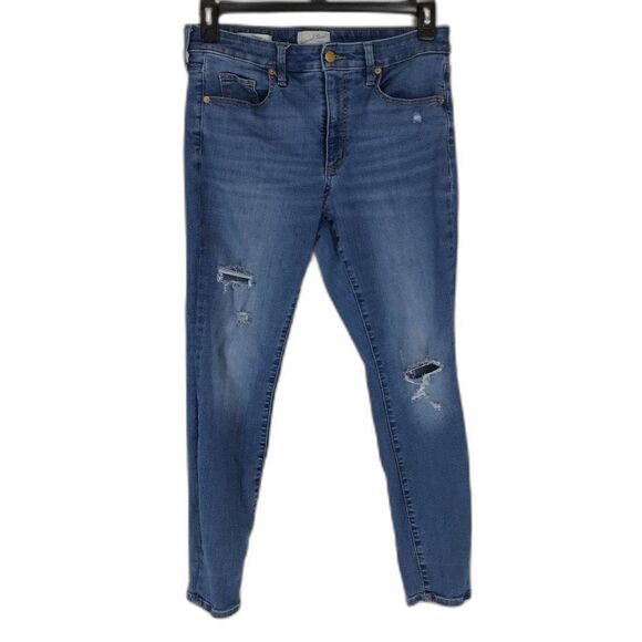 Universal Thread High Rise Skinny Jeans Women's Size 8/29R Distressed Stretch - Picture 1 of 11